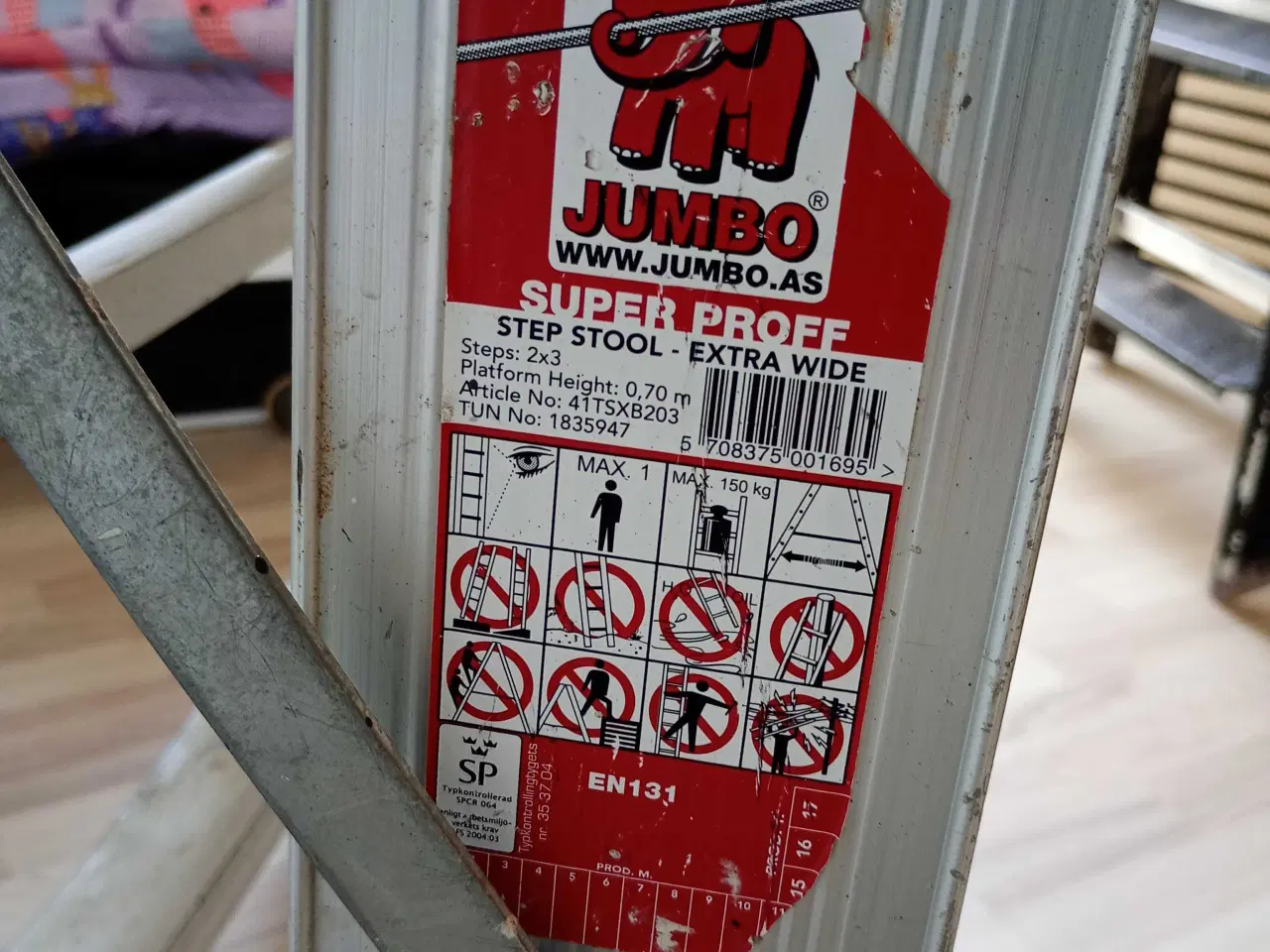 Billede 2 - JUMBO trappestige, ekstra bred platform, 35x65 cm