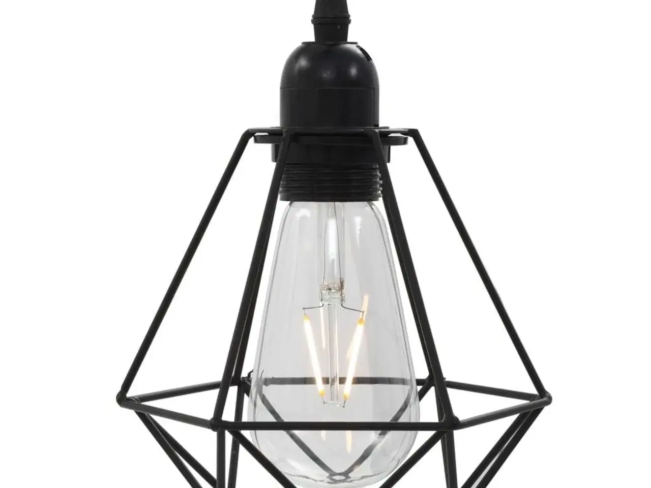 Billede 5 - Loftlampe med diamantdesign 3 x E27-pærer sort