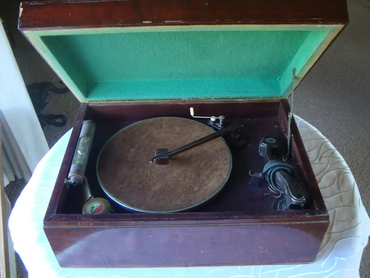 Billede 1 - Sjælden antik grammofon 