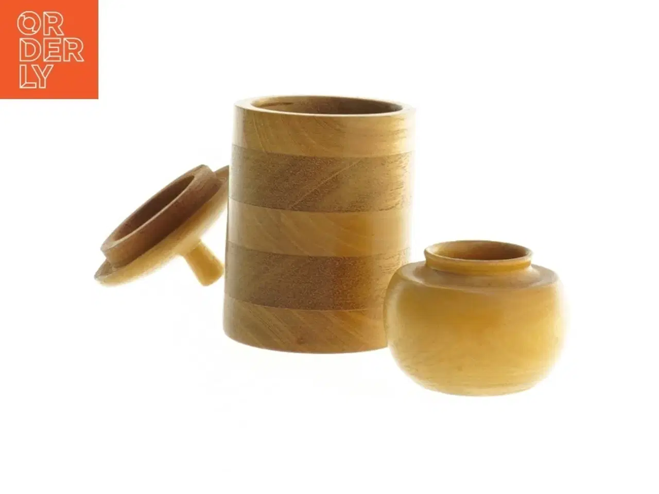 Billede 2 - Træbeholdere med låg (str. 10 x 6 cm og 5 x 4 cm)