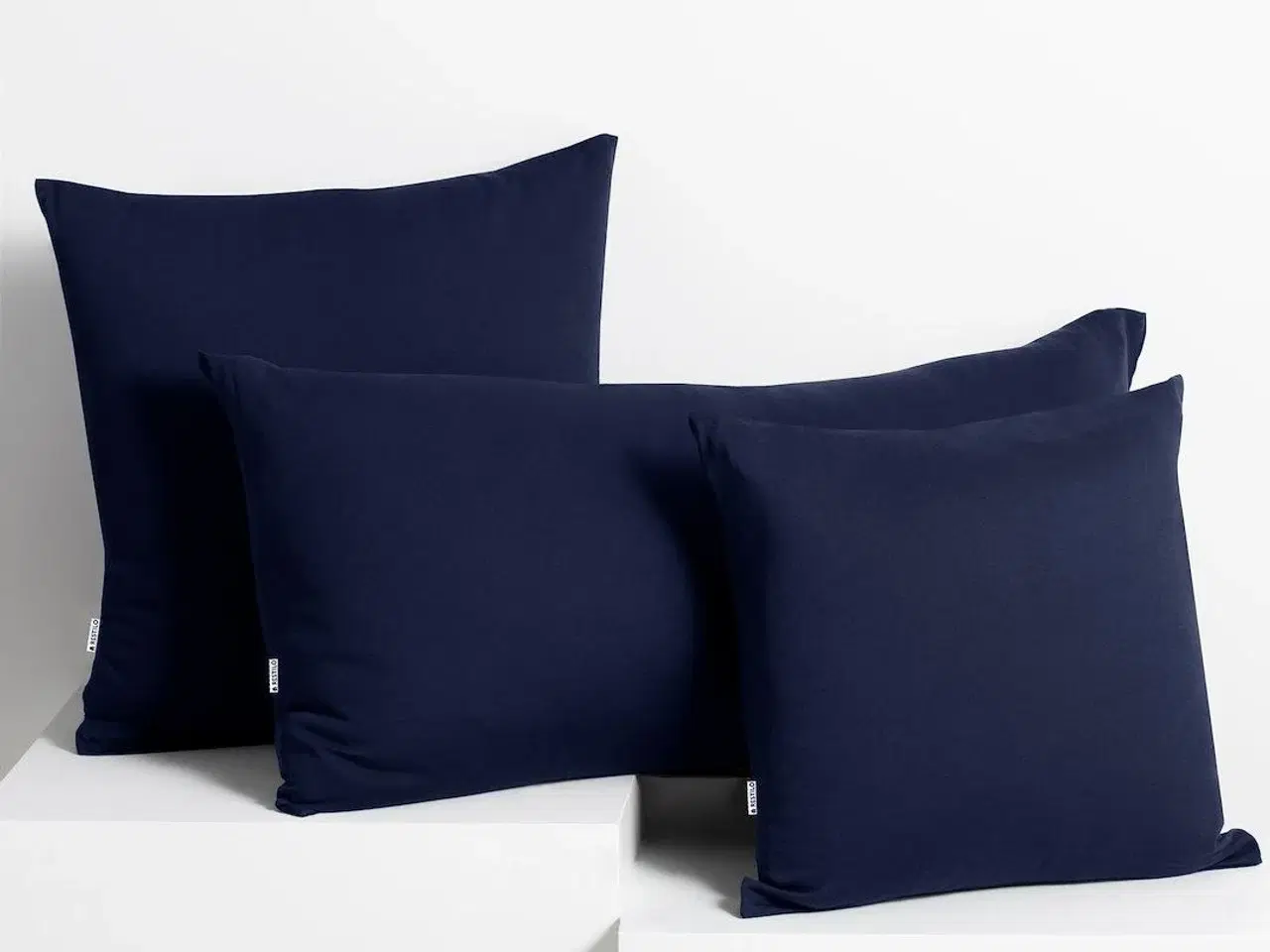 Billede 8 - DecoKing Amber pudebetræk 40×120 cm – marineblå jersey, sæt af 2