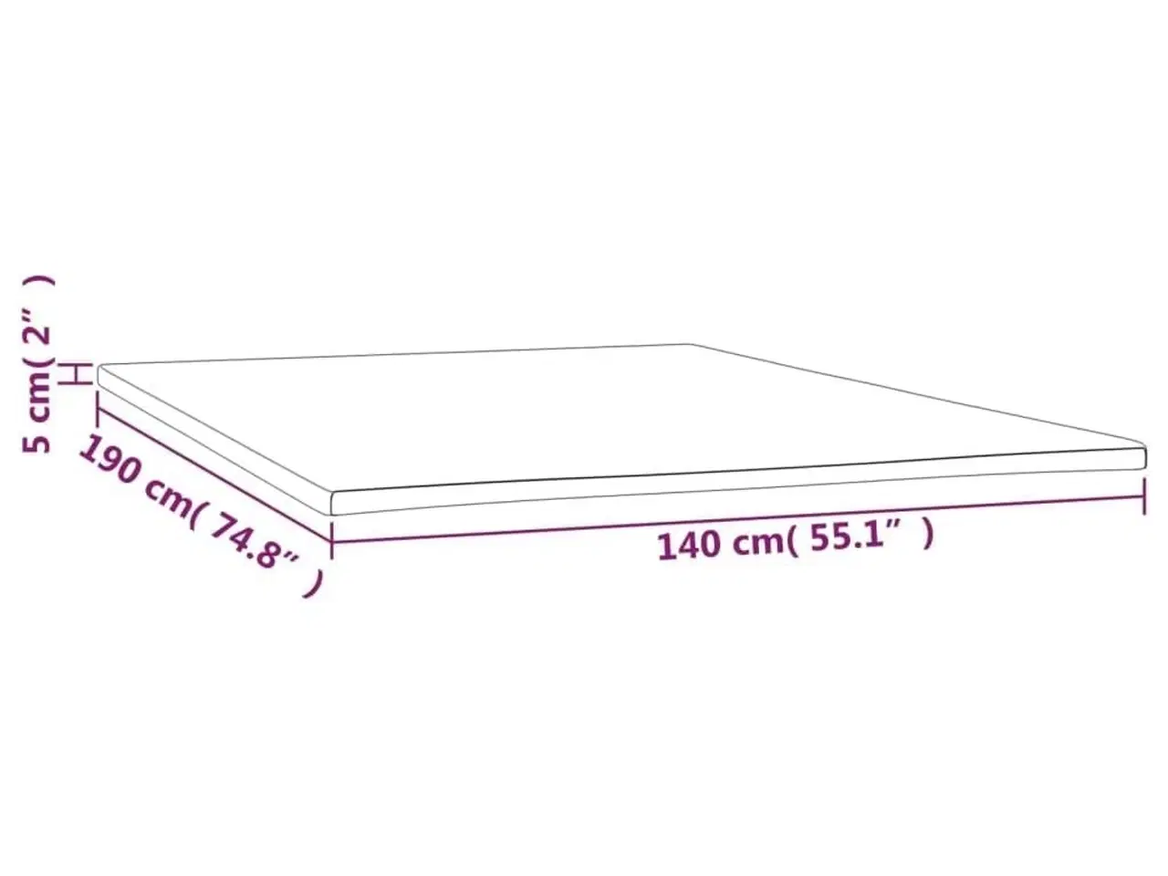 Billede 7 - Topmadras 140x190x5 cm