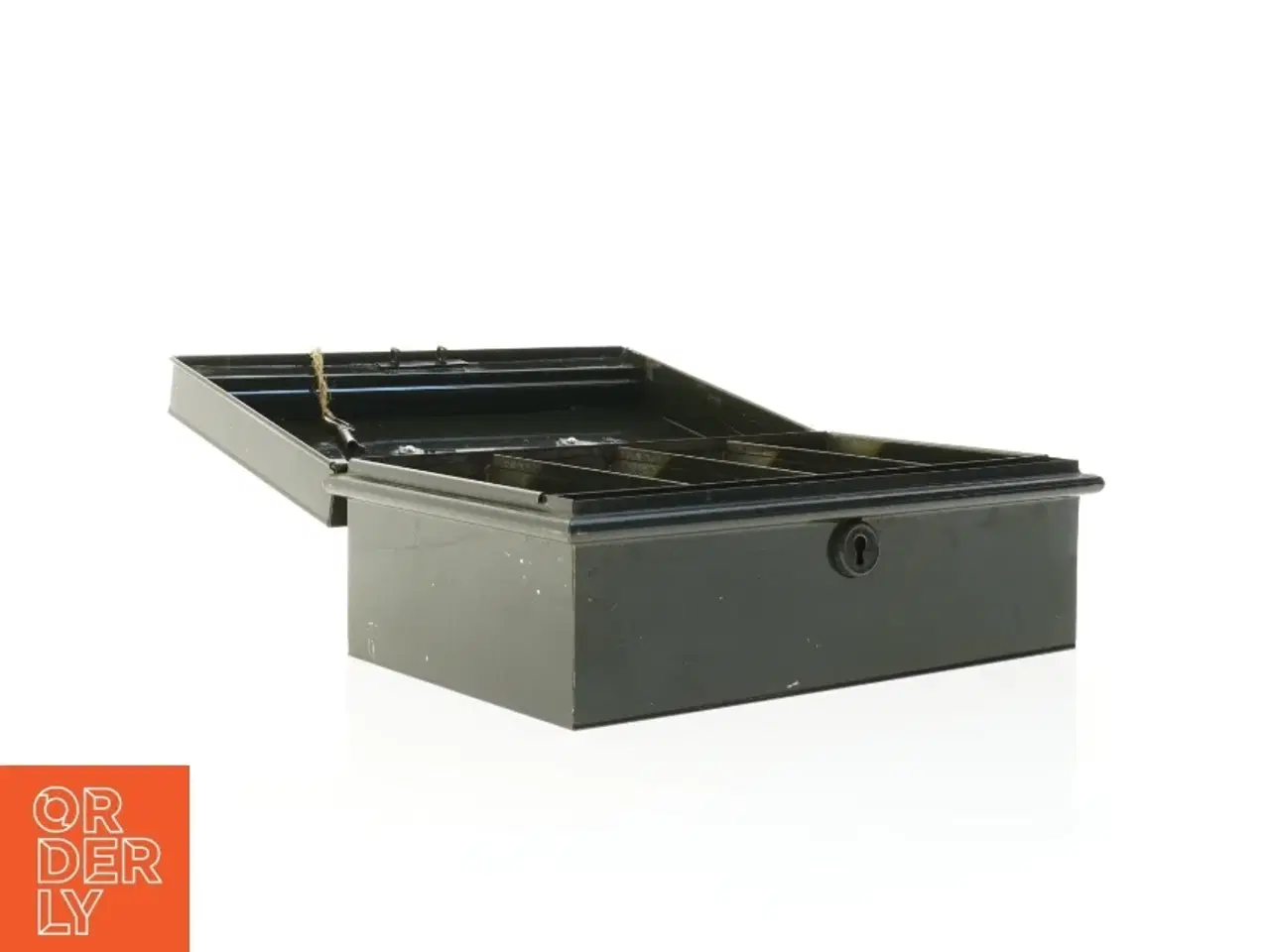 Billede 2 - Sort opbevaringskasse i metal (str. 24 x 14 x 9 cm)