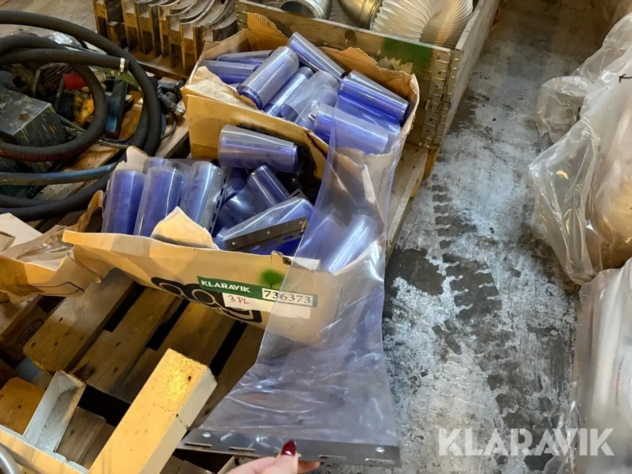 Billede 5 - Samlet lot - udsugningsrør, pvc gardin og vvs fittings