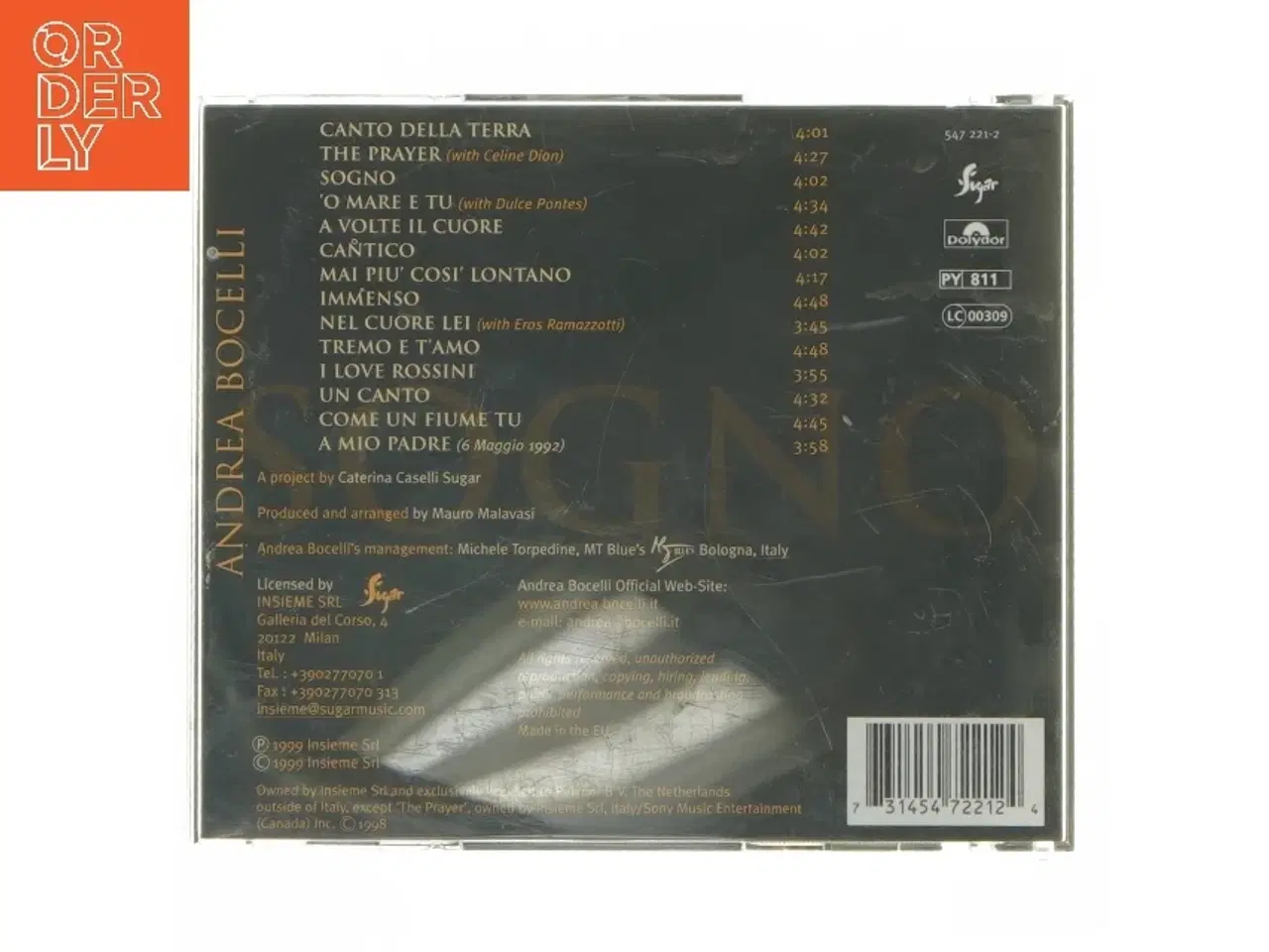 Billede 4 - Andrea Bocelli Sogno CD