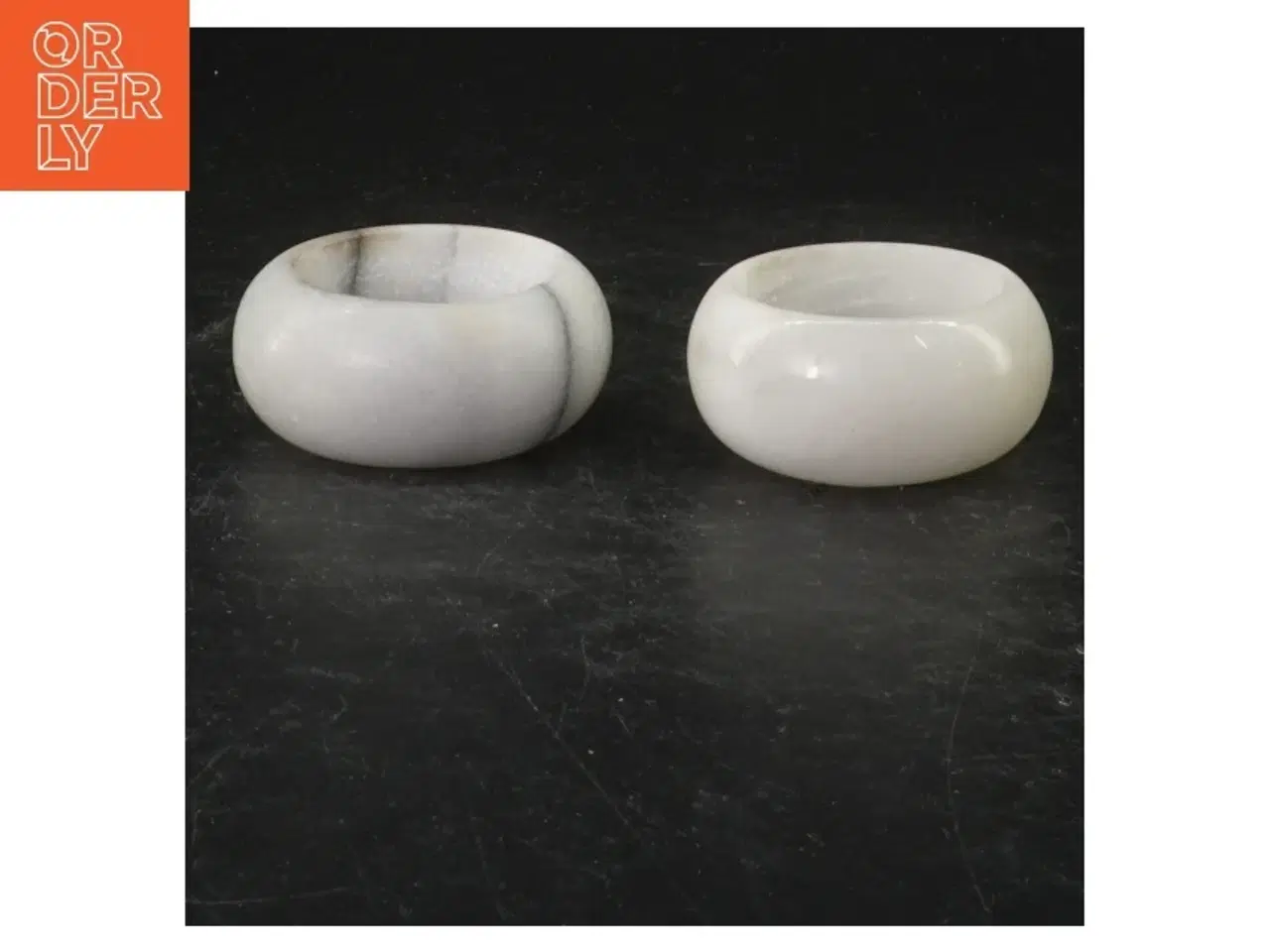 Billede 2 - Marmor fyrfadsstager sæt (str. Ø 6 cm. 2 styk)