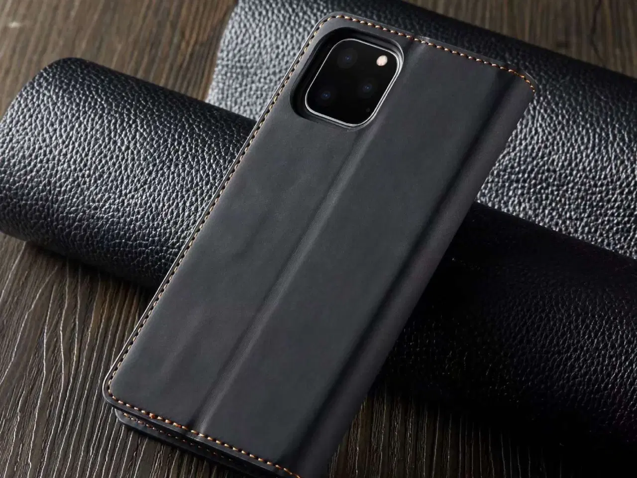 Billede 3 - Magnetisk Flip Cover til iPhone – Sort