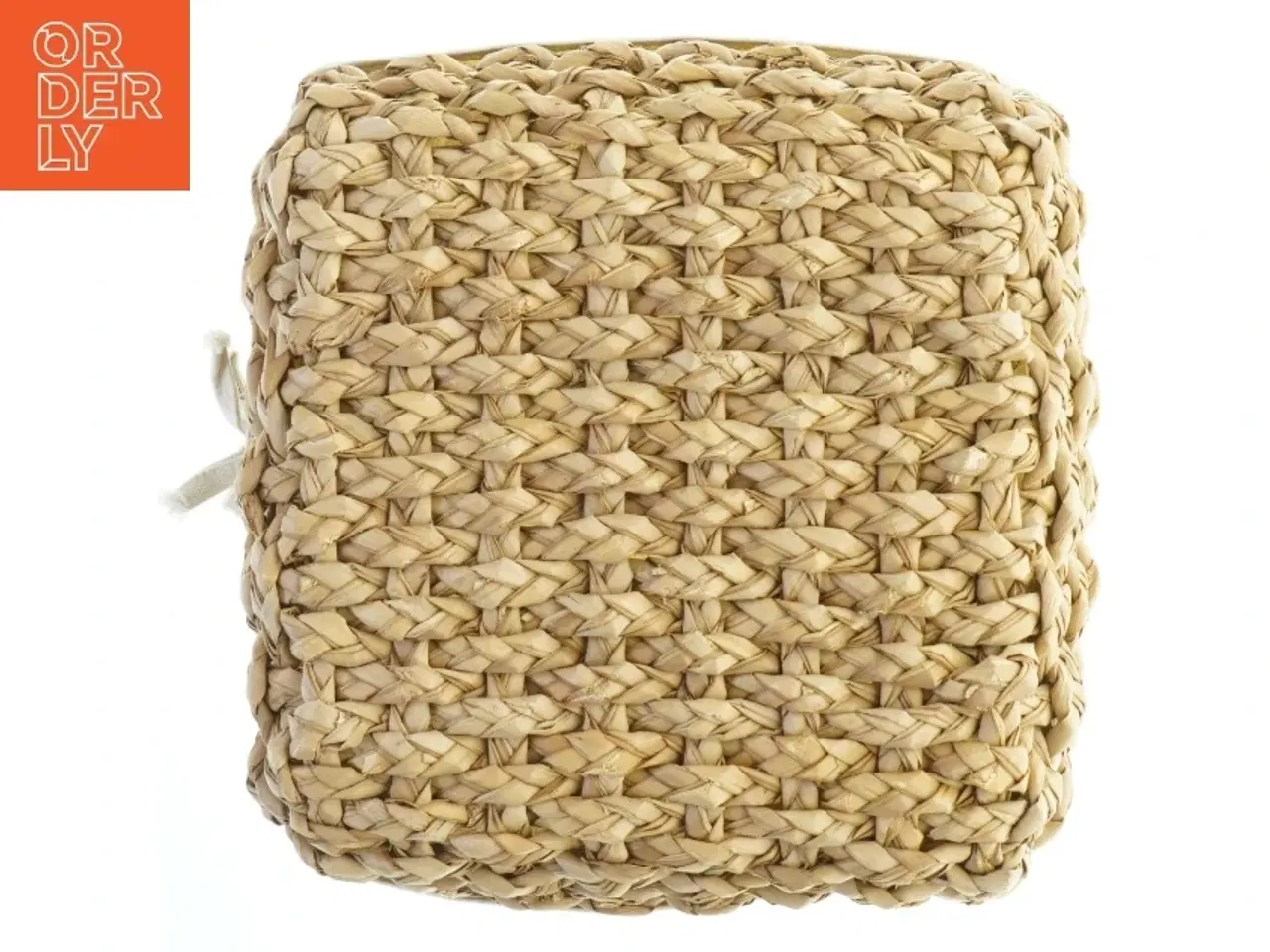 Billede 3 - Flettet kurv med stofindsats (str. 25 x 25 cm)