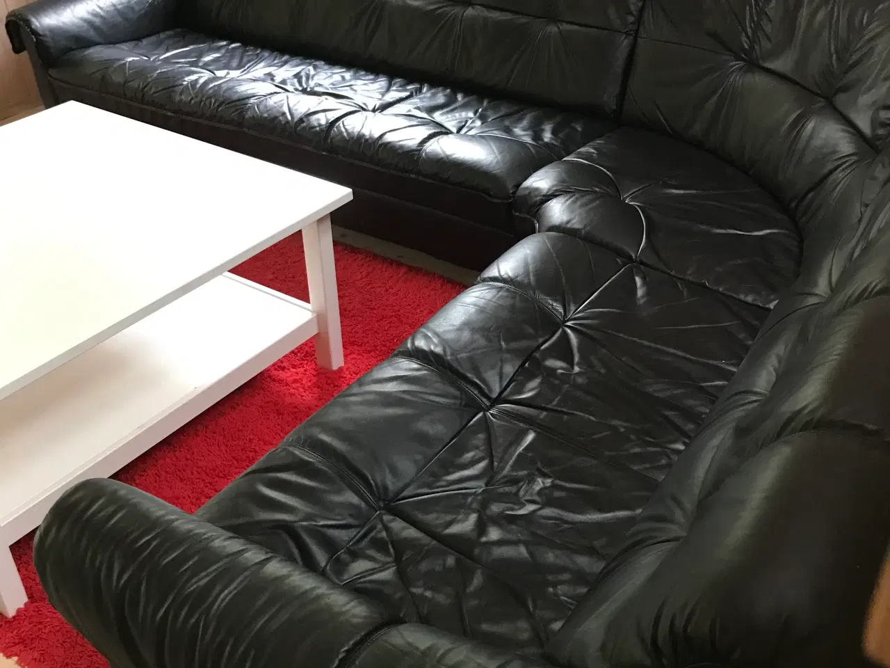 Billede 2 - Hjørnesofa sort læder