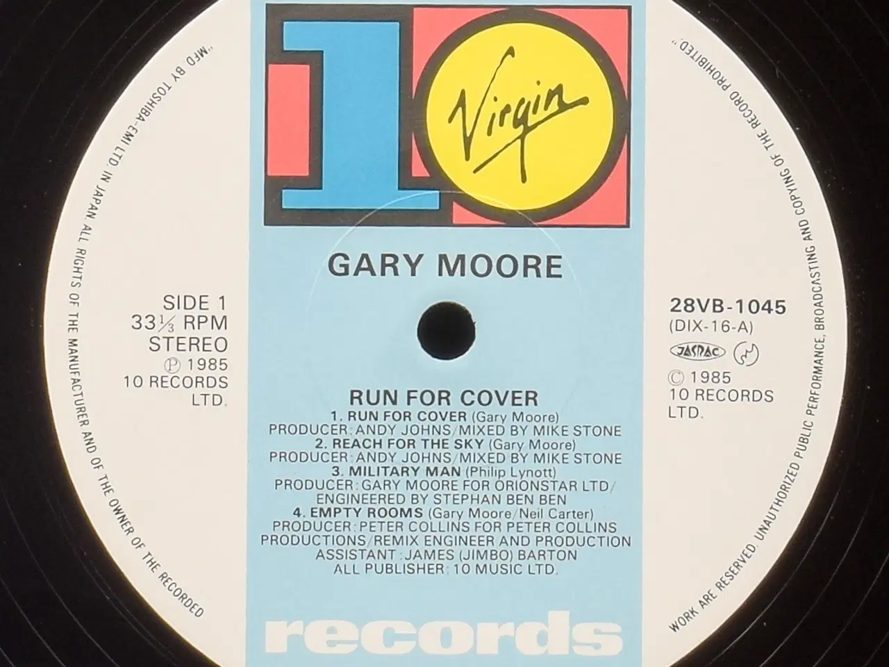 Billede 5 - Gary Moore - Run For Cover - JAPAN 1985 - EX/EX