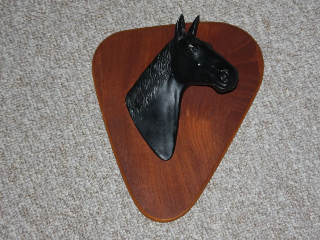 Billede 1 - Retro relief hestehoved teak og metal