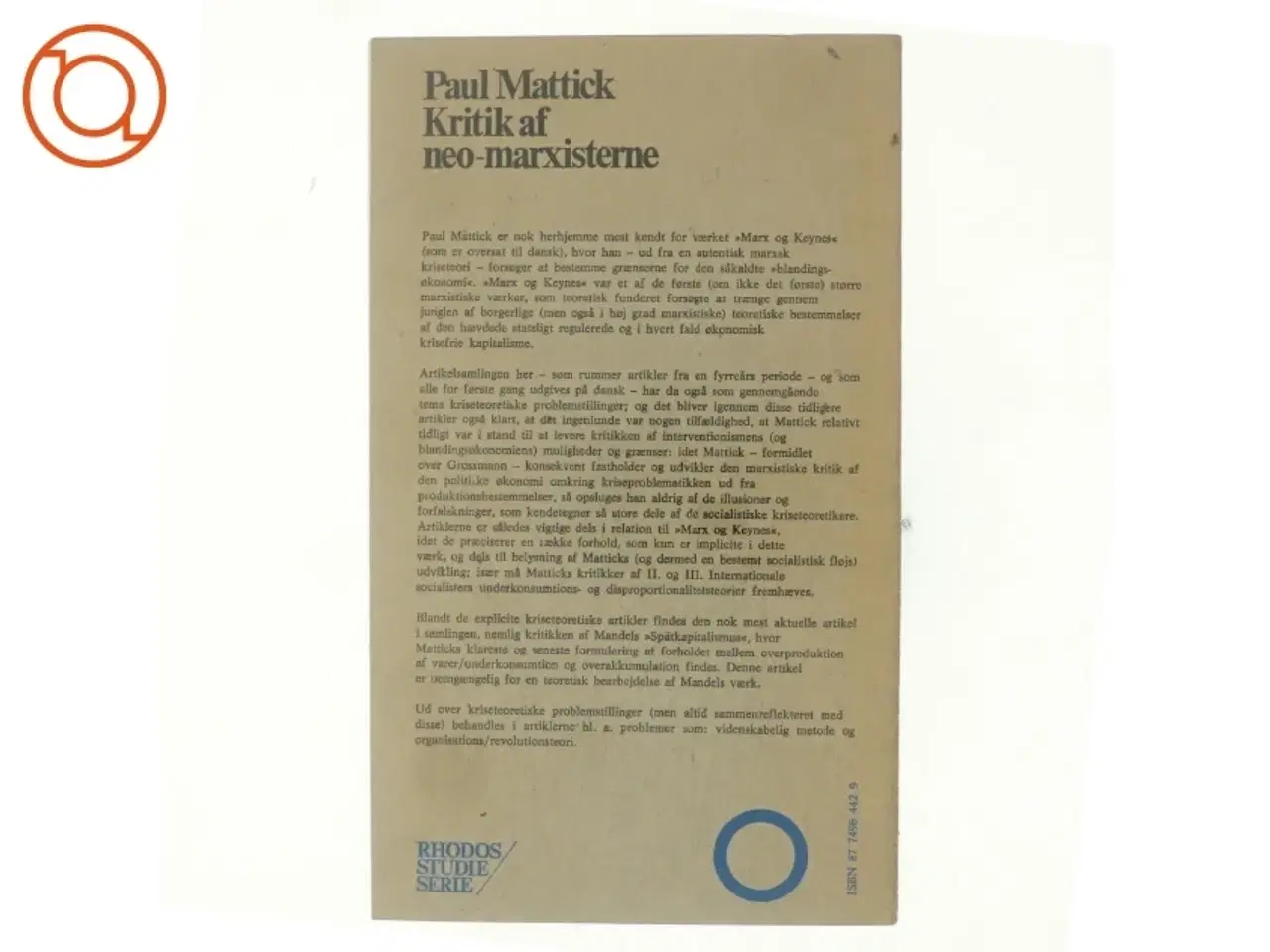 Billede 3 - Kritik af neo-marxisterne af Paul Mattick (Bog)