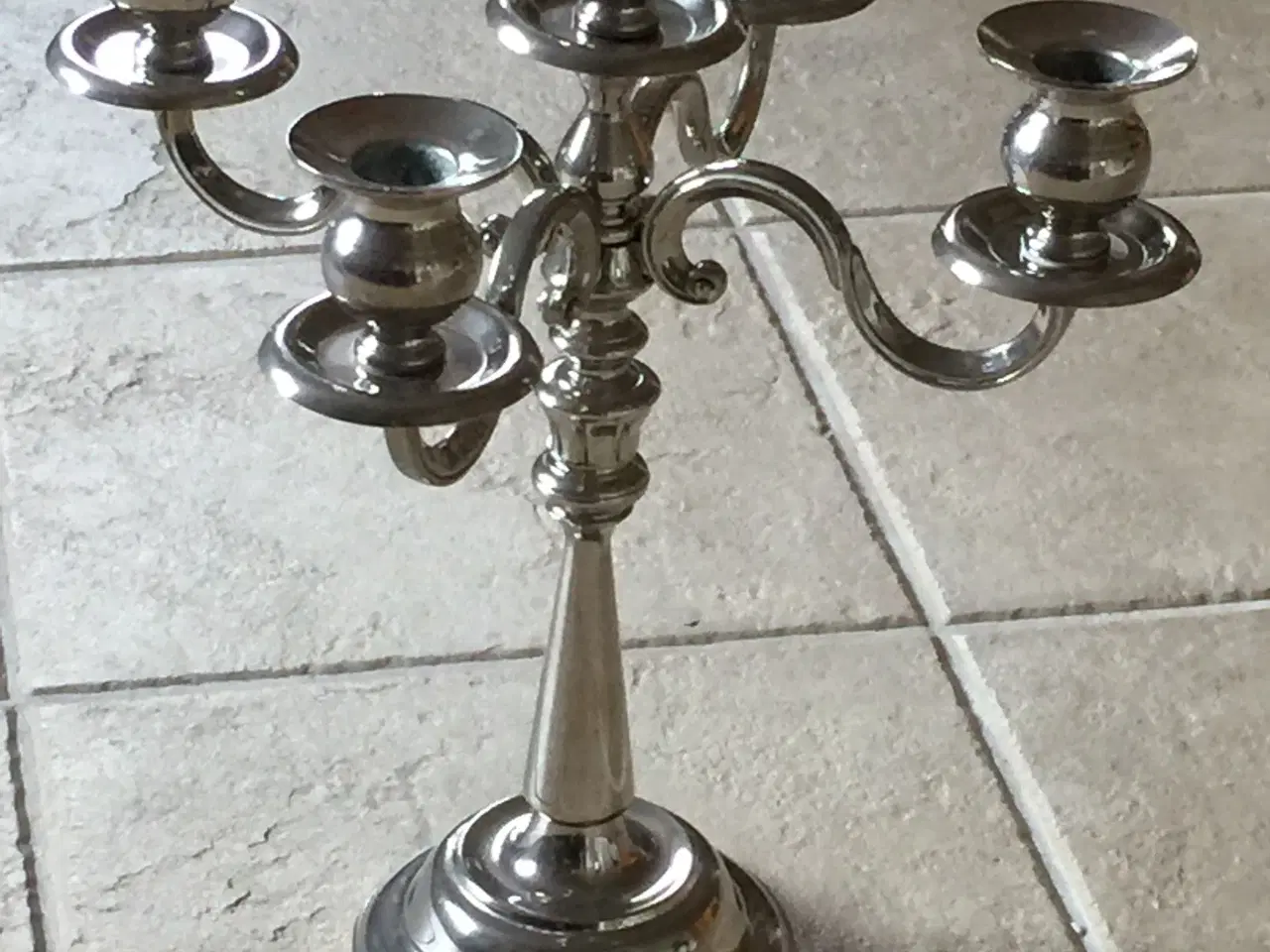 Billede 1 - 5 armet lysestage i sølvplet