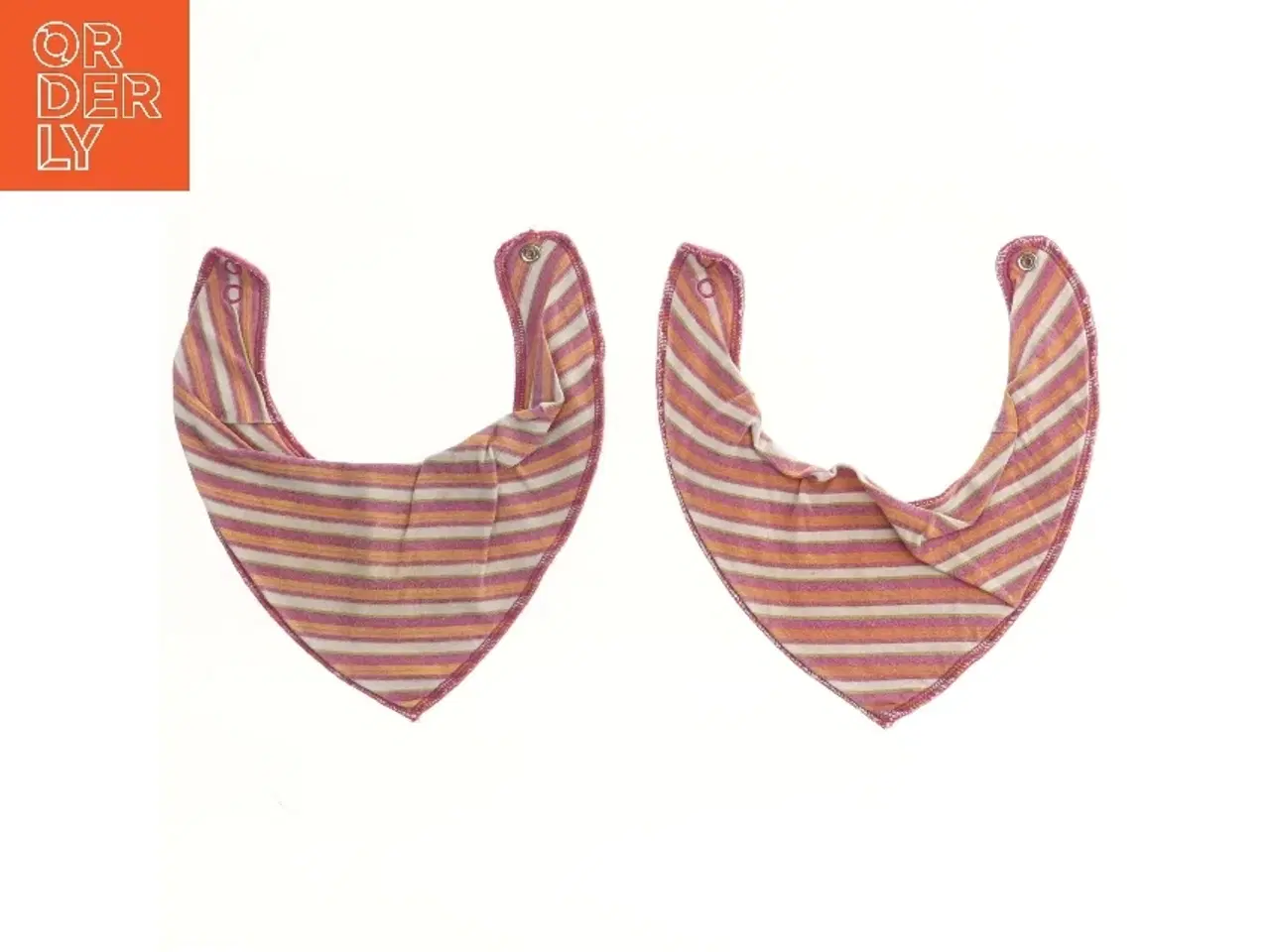 Billede 2 - Strikket babytørklæde i striber (str. 2 styk, ø 20 cm)