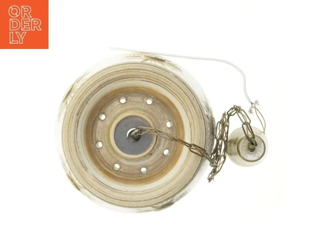 Billede 3 - Keramik hængelampe med kæde (str. Ø 33 cm)