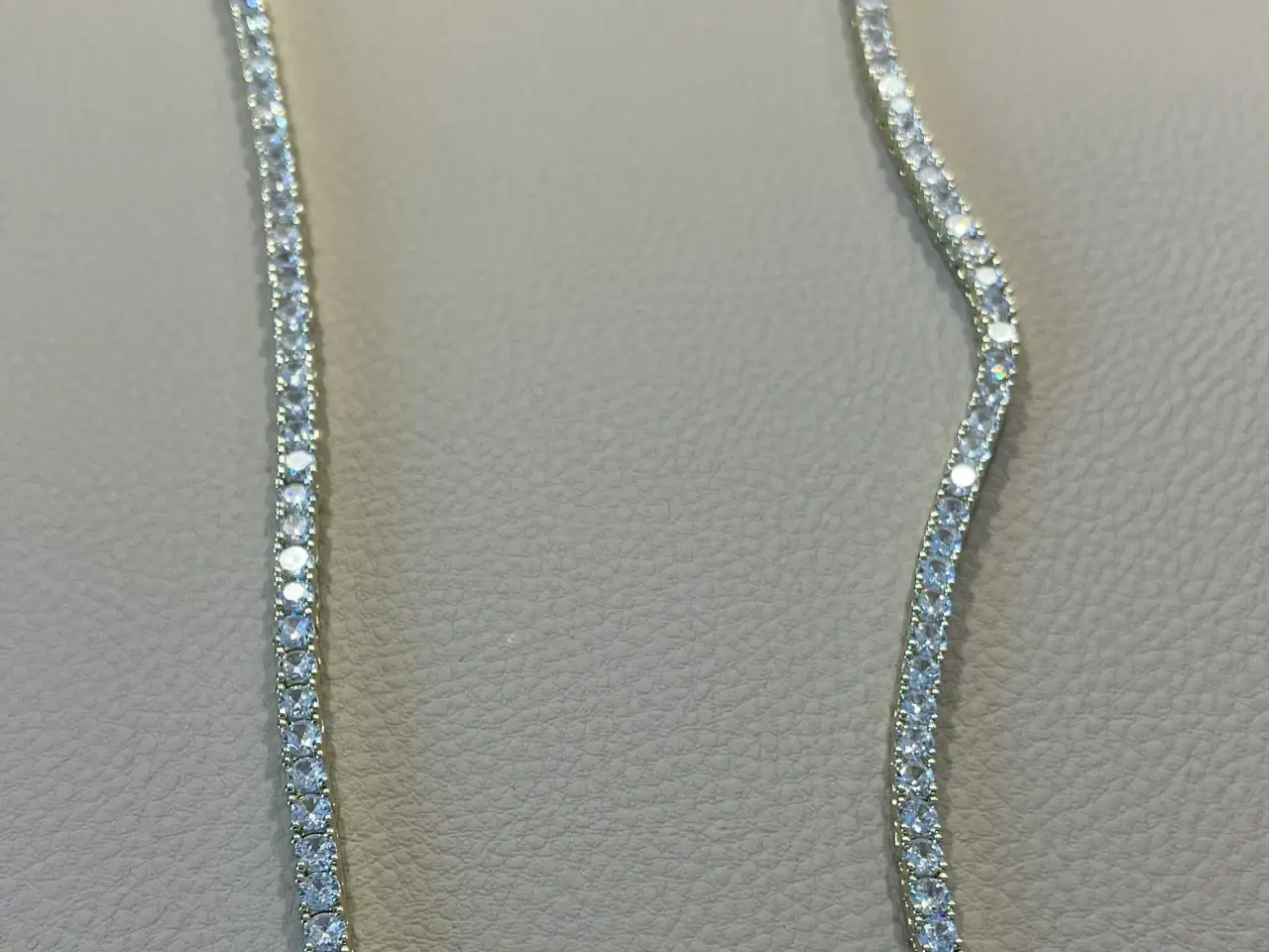 Billede 2 - 3mm goldfilled tennis halskæde 