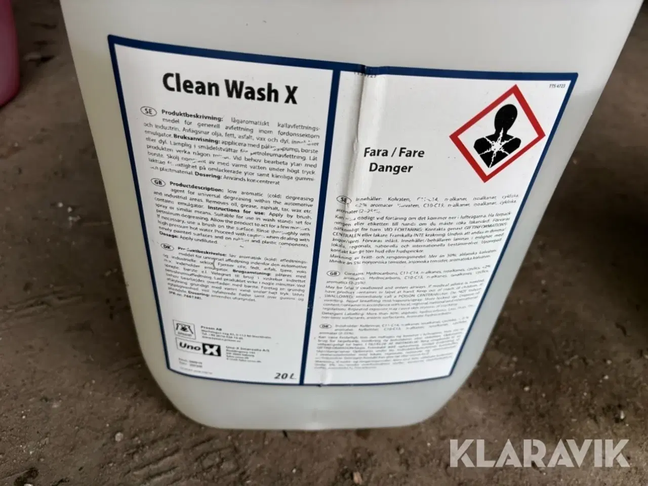 Billede 9 - Parti rengøringsmidler – Clean Wash X & MAXI 3 G – 2 x 20 L