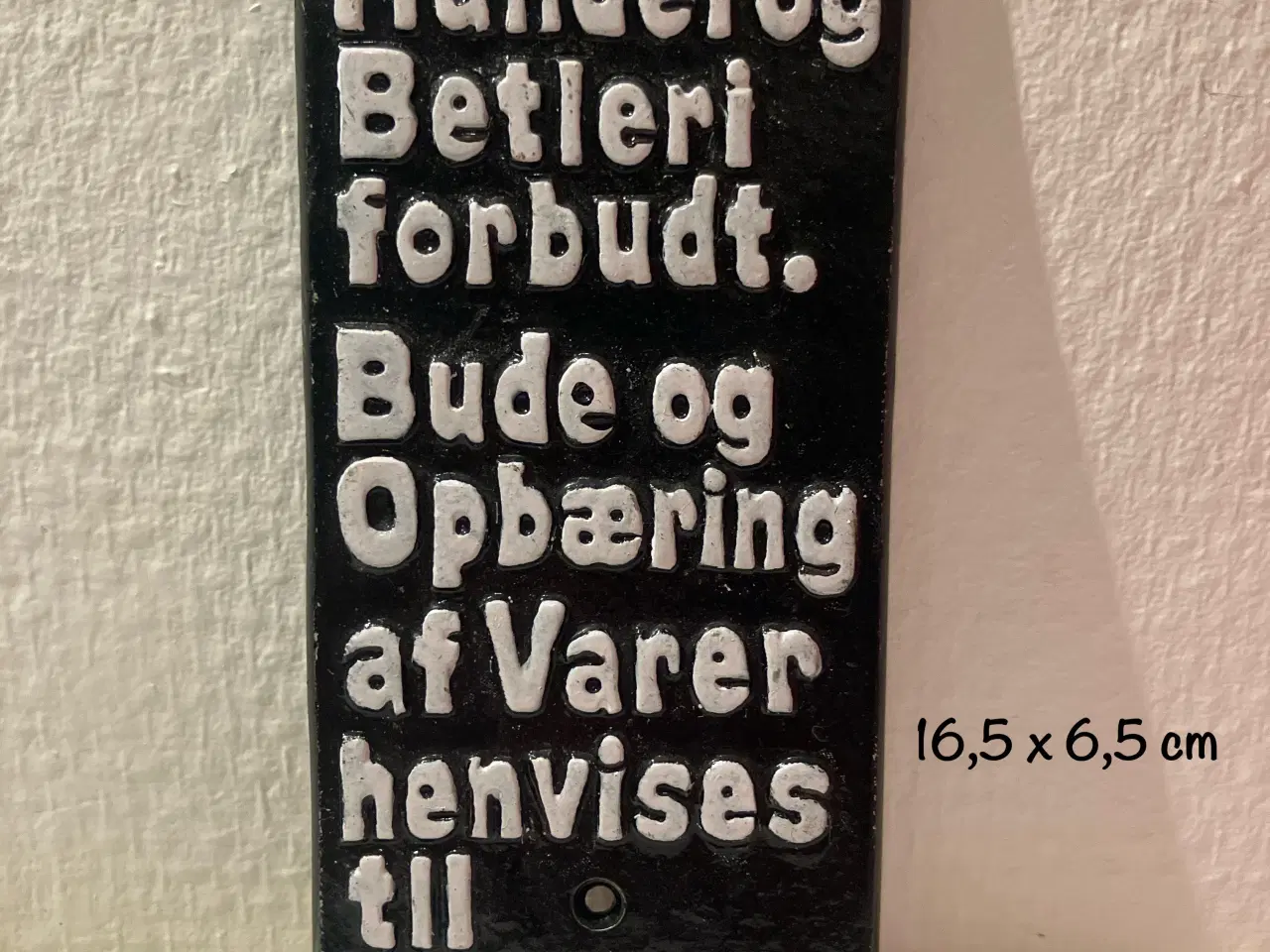 Billede 1 - Flot gammel skilt