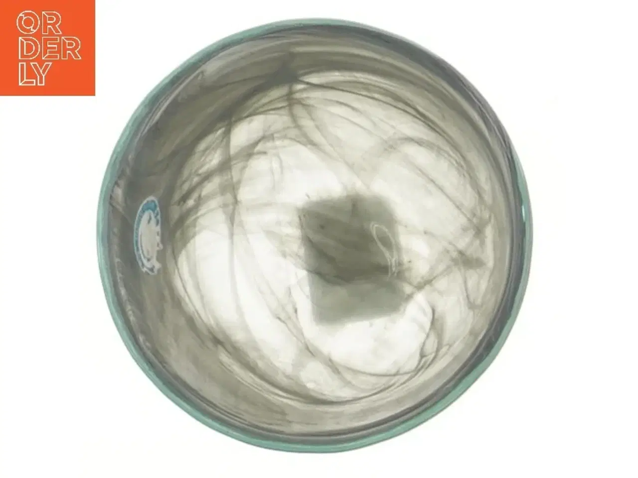 Billede 3 - Glasvase med swirl-mønster (str. Ø 10 cm)