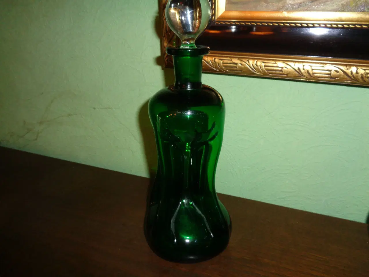 Billede 1 - grøn klukflaske   