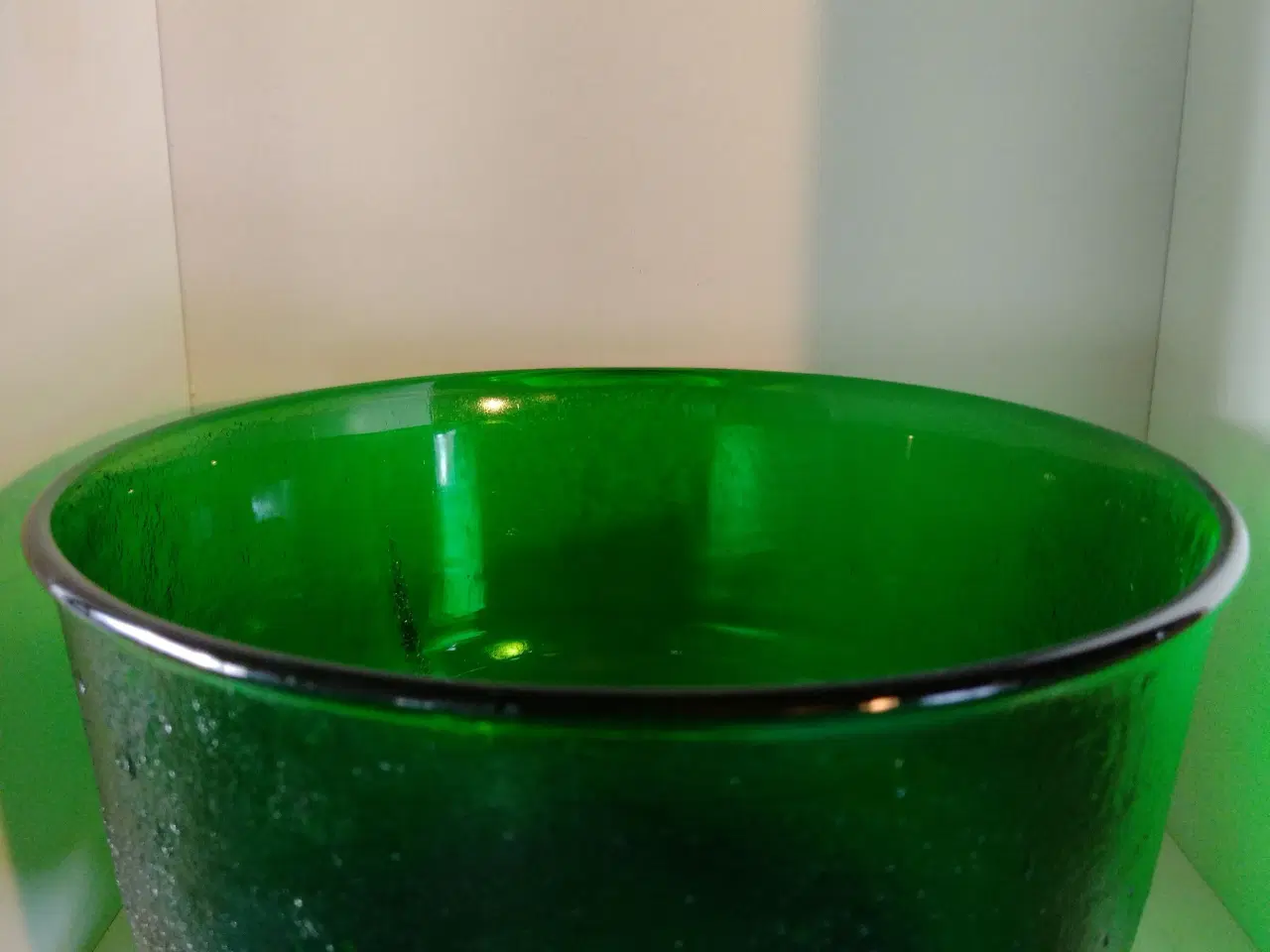Billede 1 - Retro Grøn glas skål