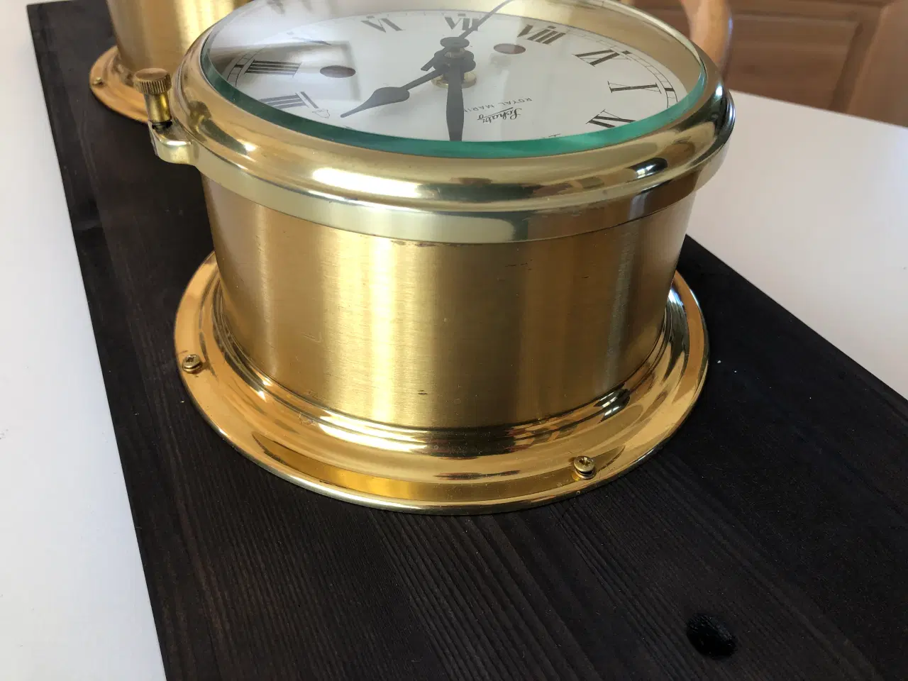 Billede 11 - Schatz skibsur og barometer på bejset plade