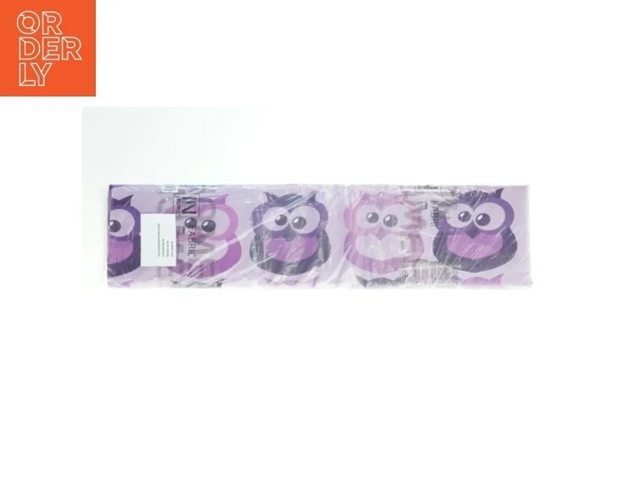 Billede 1 - Lilla bommuldsstof med uglemotiv ( 4 )