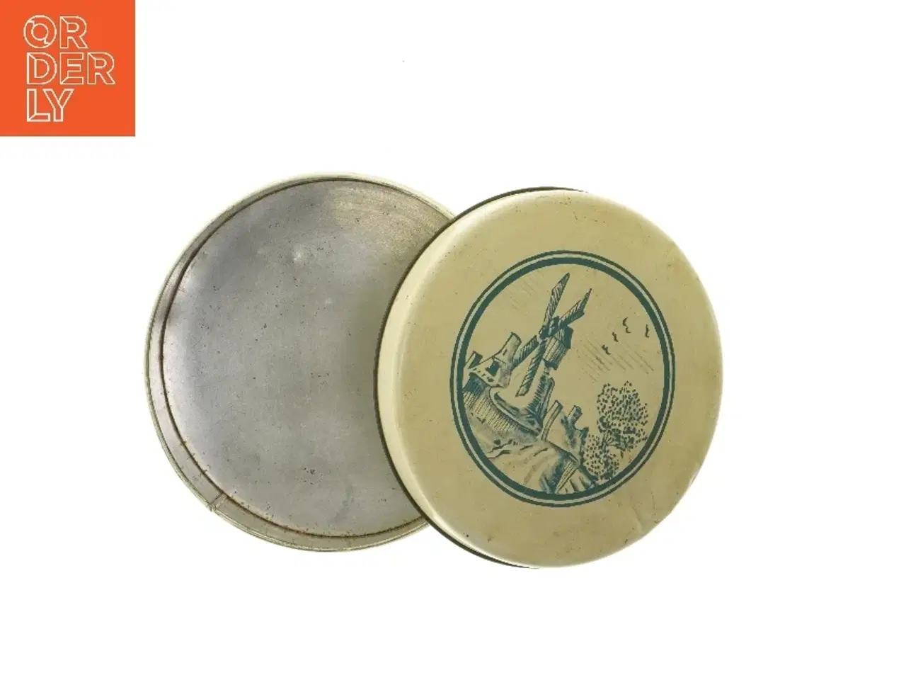 Billede 3 - Vintage rund blikdåse Safir Vejle Dampmølle (str. Ø 22 cm højde 8,5 cm)