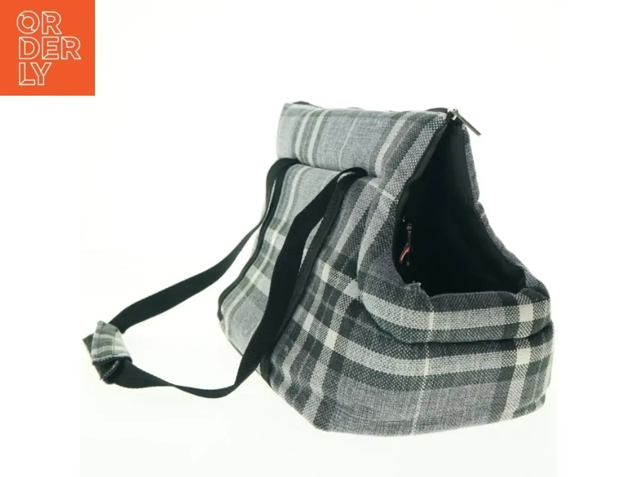 Billede 1 - Ternet skuldertaske til hunde (str. 40 x 28 cm)