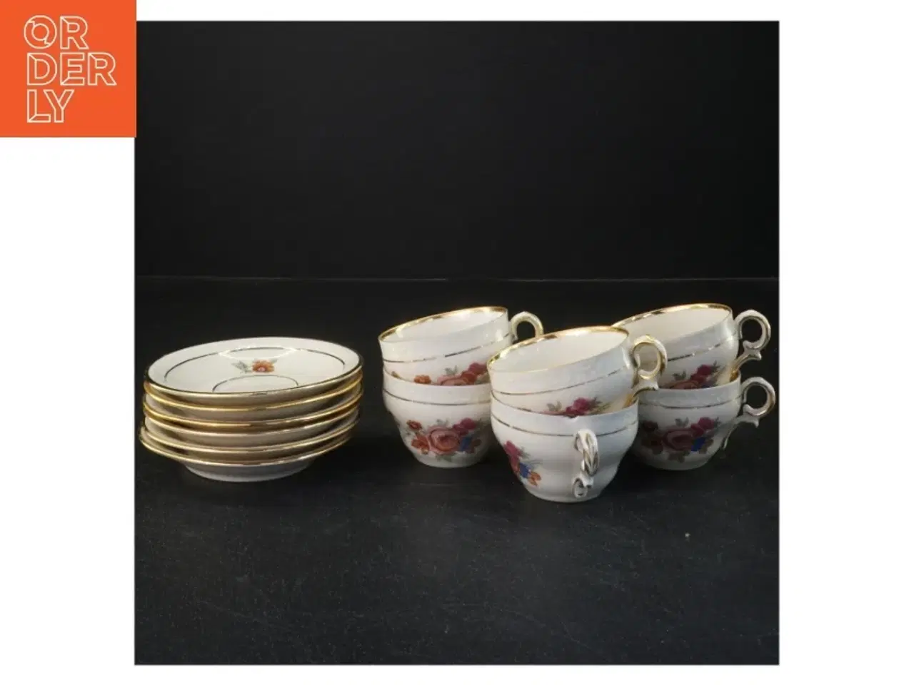 Billede 1 - Rosenborg Kaffekop med underkop sæt fra KPM (str. Ø 11 & 5x7 cm)