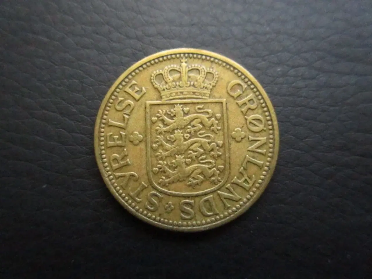 Billede 2 - Grønland 1 krone 1926 variant med hul i hjerte