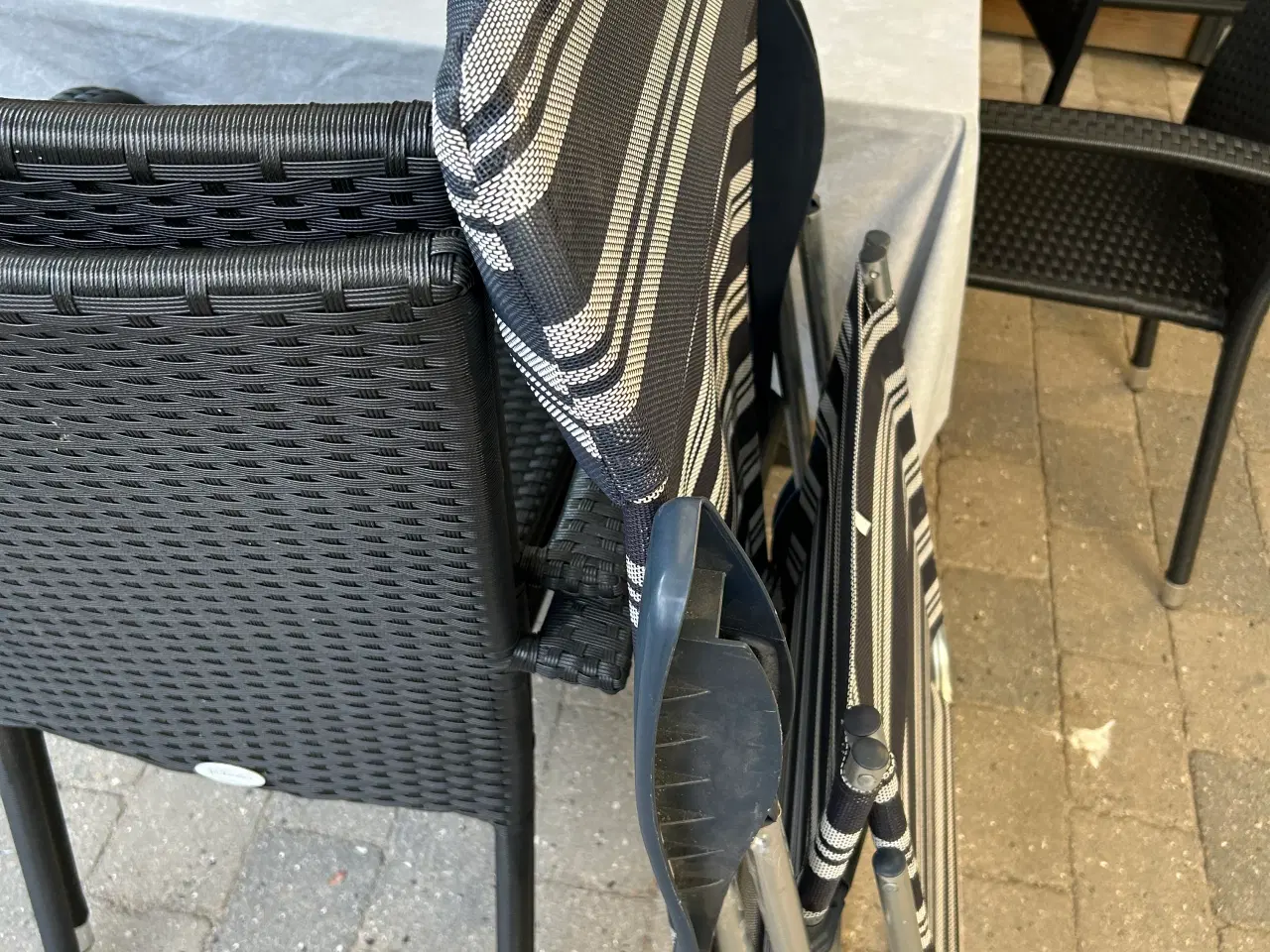 Billede 4 - Blå stribet liggestol