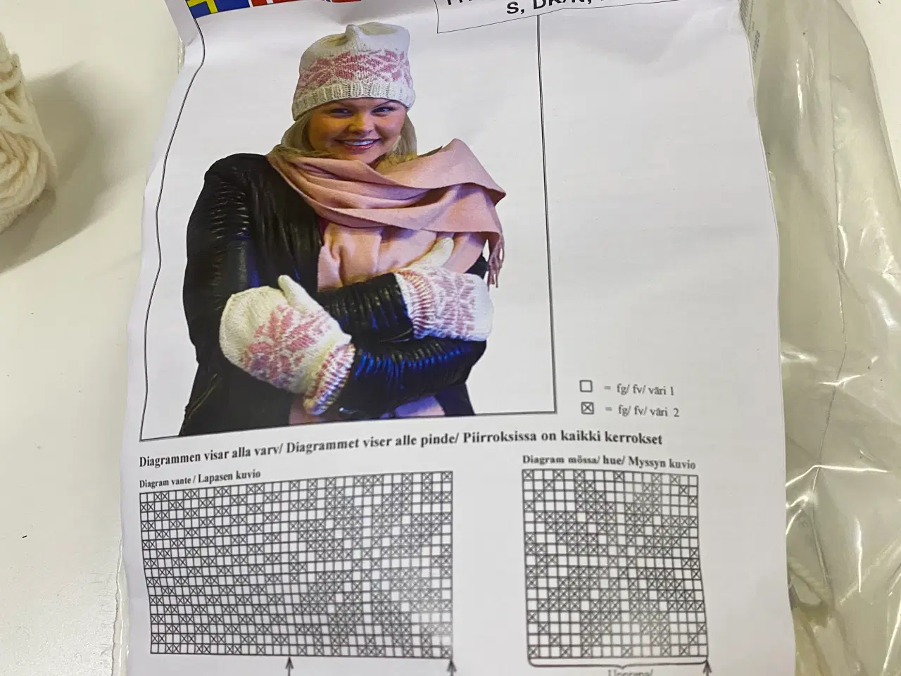 Billede 1 - 3 sæt strikkekits enten til sokker, vanter eller h