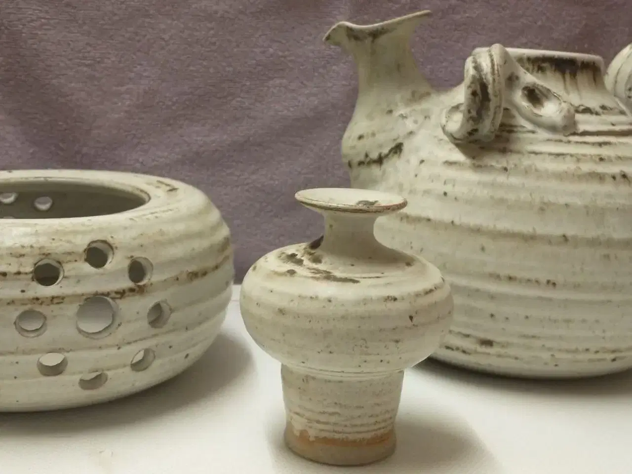 Billede 3 - Keramik fyrfadsvarmer og tekande