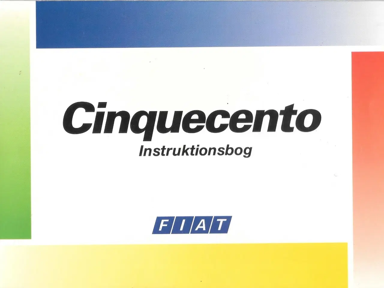 Billede 2 - Instruktionsbog til Fiat Cinquecento