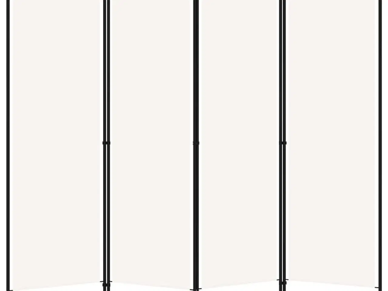 Billede 2 - 4-panels rumdeler 200 x 180 cm hvid