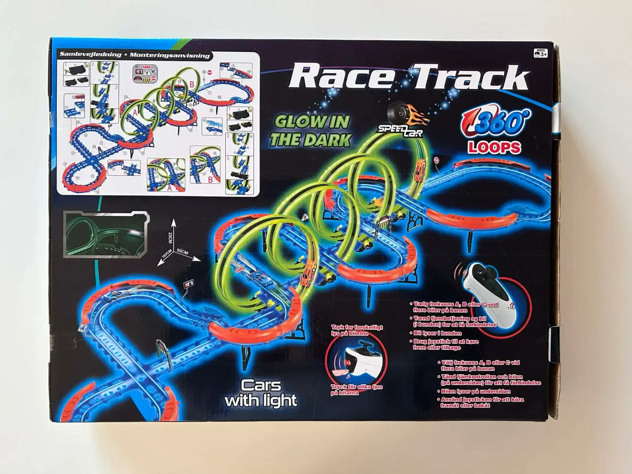 Billede 2 - Speed Car Race Track - glow in the dark - racerban