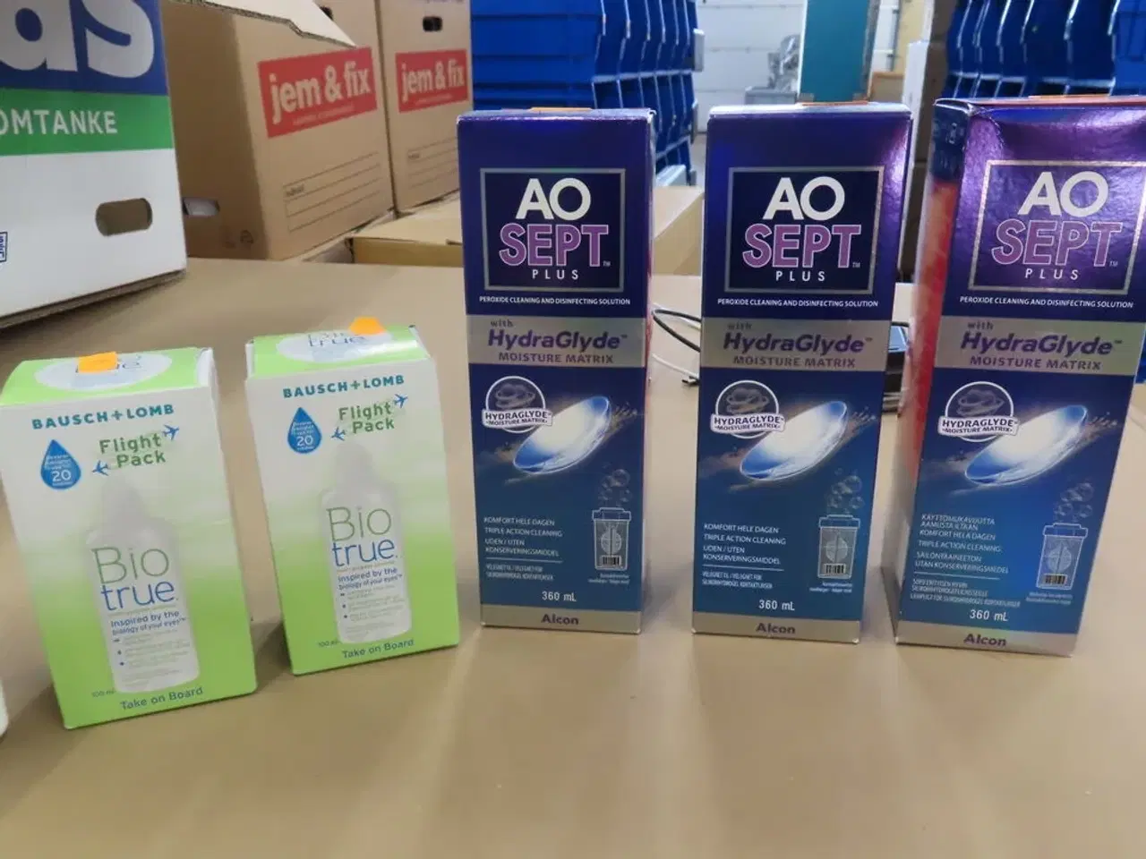 Billede 1 - 5 stk. Linsevæske AO SEPT / BIO TRUE