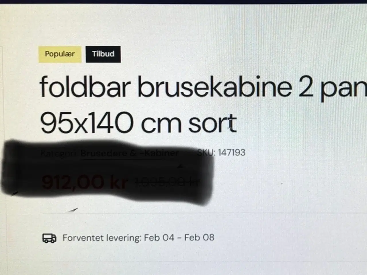 Billede 1 - Foldbar brusekabine 