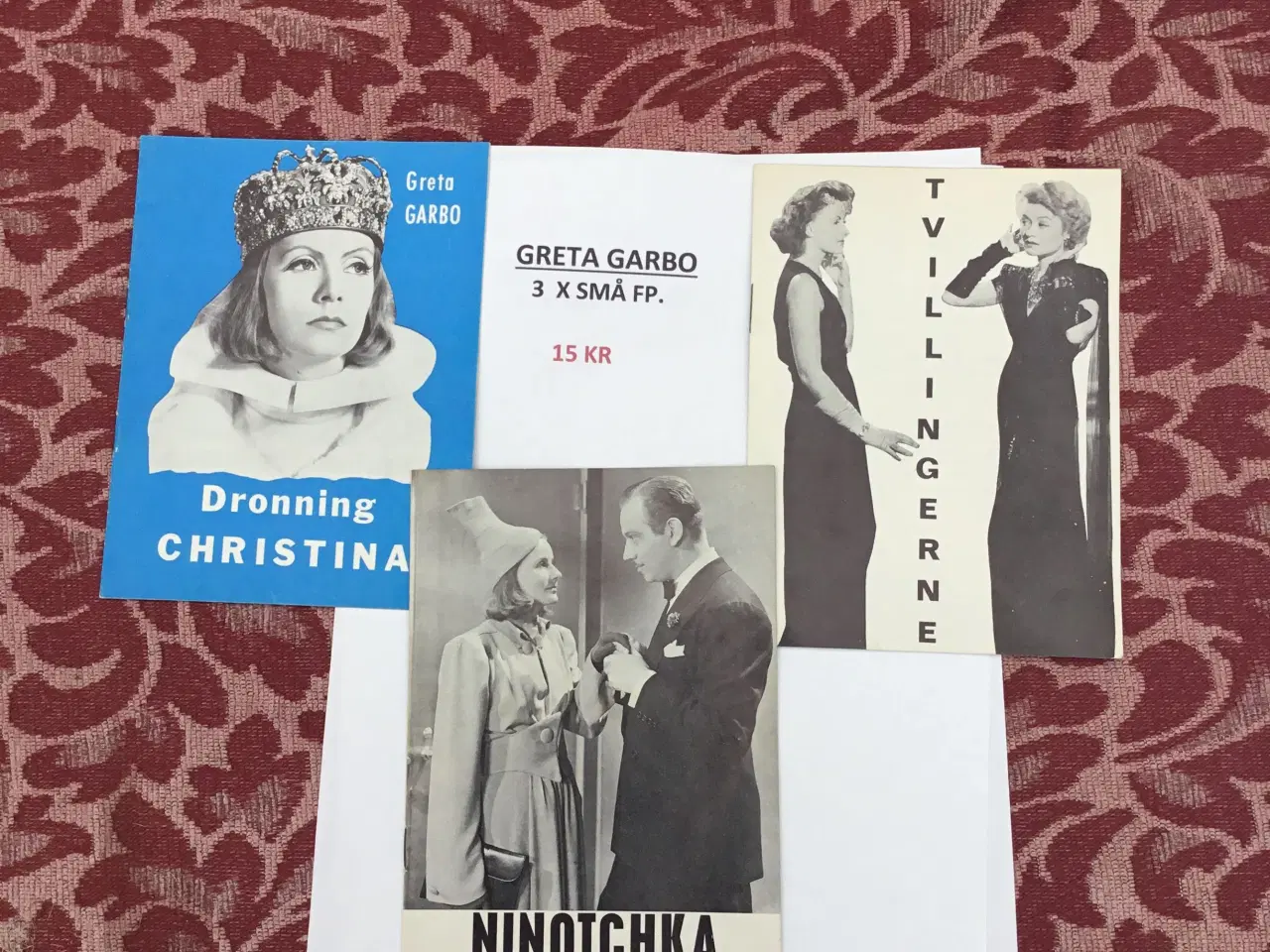 Billede 1 - GRETA GARBO - 3 SMÅ FILMPROGRAMMER - 1 LOT
