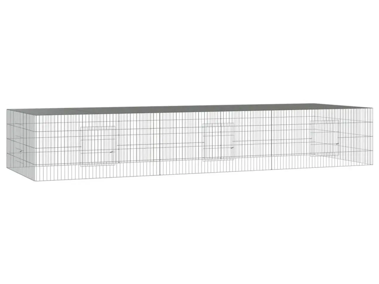 Billede 2 - 3-panels kaninbur 325x109x54 cm galvaniseret jern