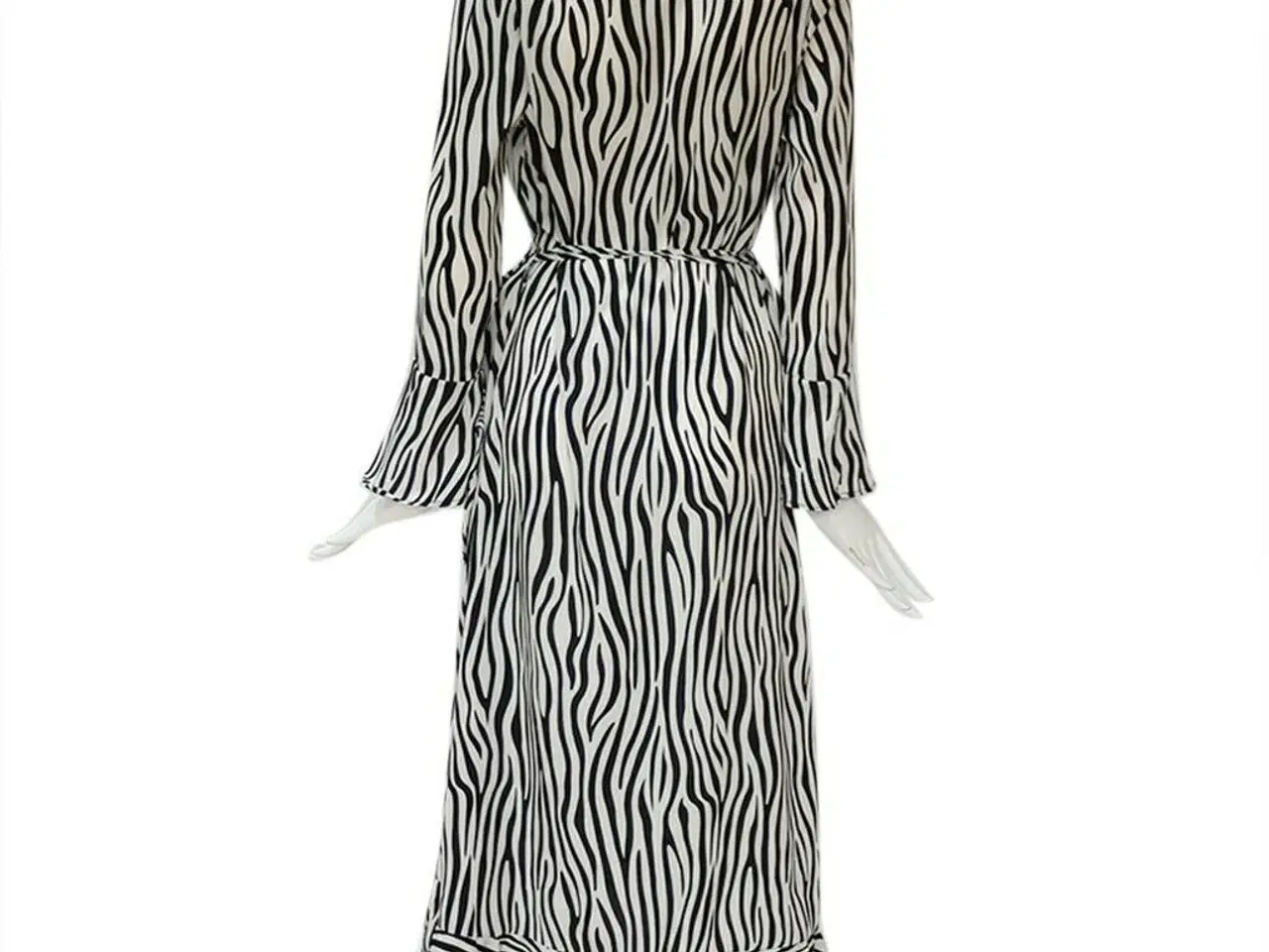 Billede 3 - Skøn Tiger eller zebra stribet kjole(Wrap).