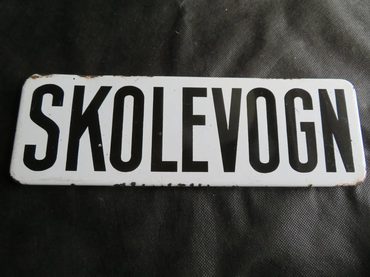Billede 1 - SKOLEVOGN Gammel emaljeskilt.