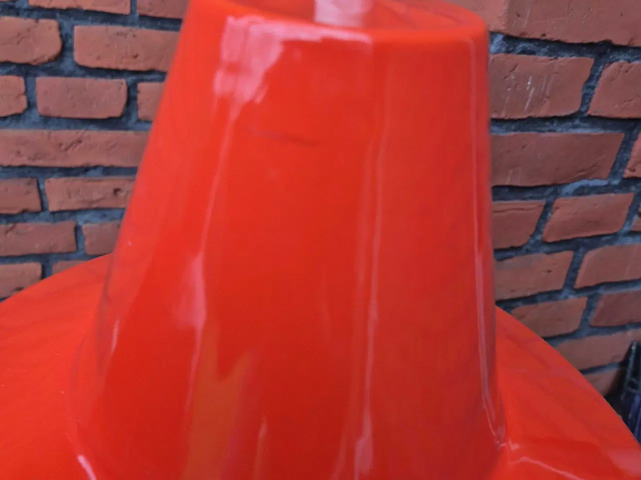 Billede 16 - Smukke værkstedspendler i rødorange emalje