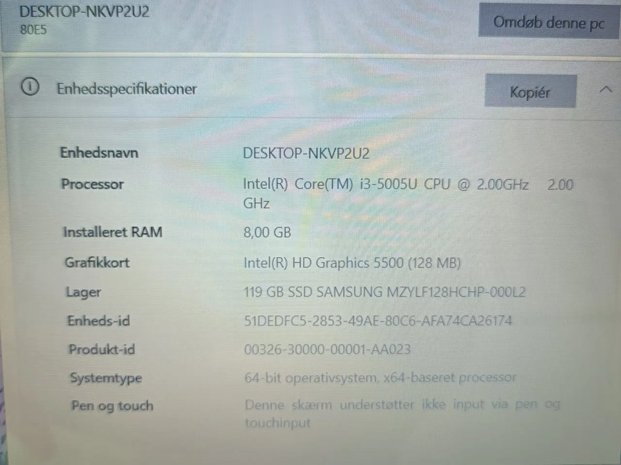 Billede 6 - Lenovo G50-80, Intel 2.0 GHz, 8 GB ram Ssd disk