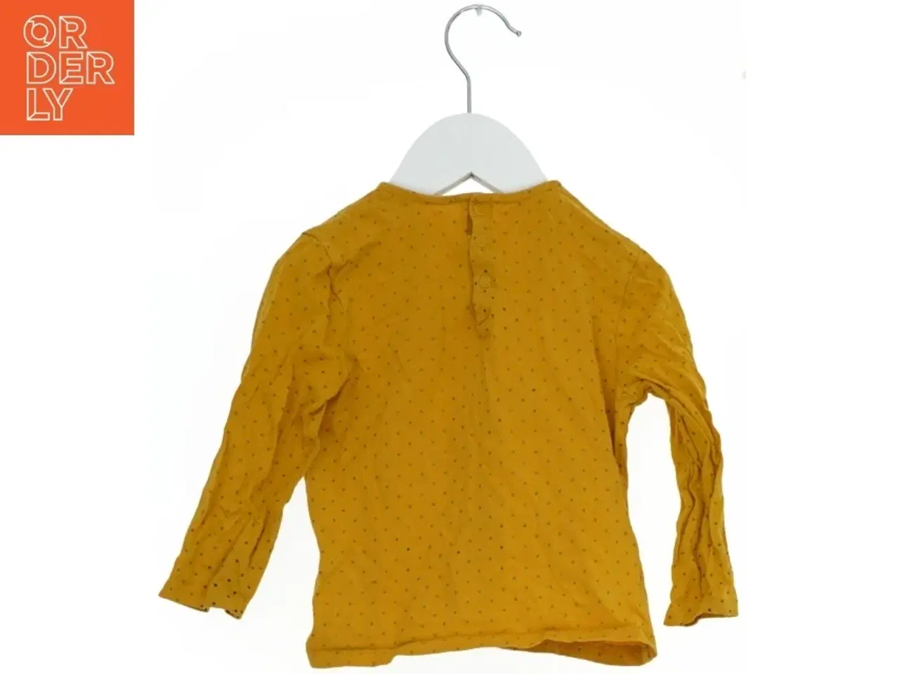 Billede 2 - Langærmet gul bluse med prikker til børn fra Kiabi (str. 92)