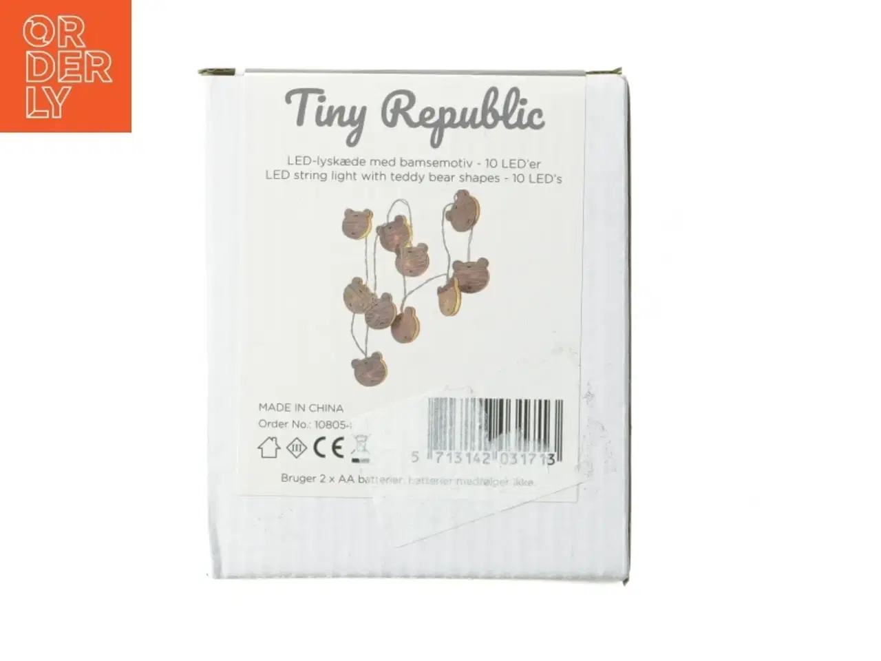 Billede 1 - Ny LED lyskæde med bamsemotiv fra Tiny Republic