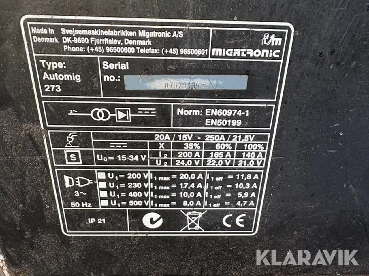 Billede 12 - Svejsemaskine Migatronic Automig 273