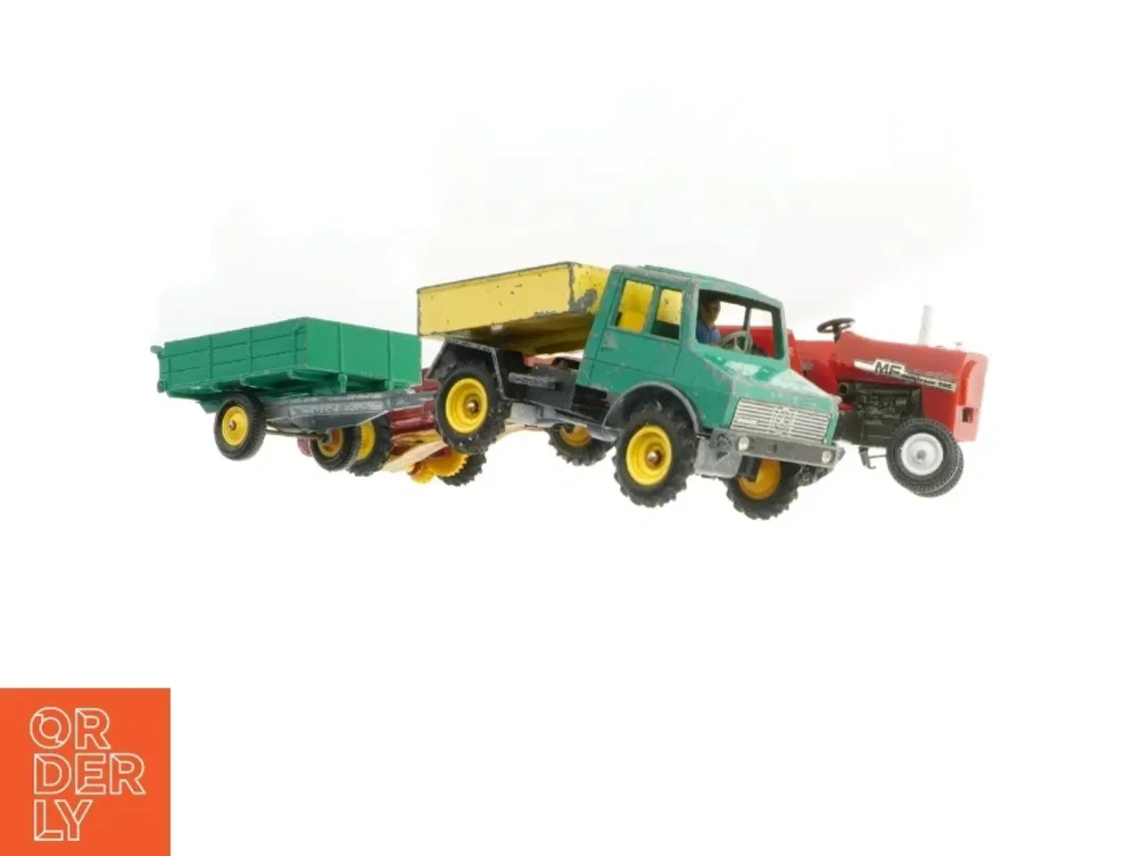 Billede 4 - Sæt af vintage landbrugskøretøjer (str. 24 x 5 cm)