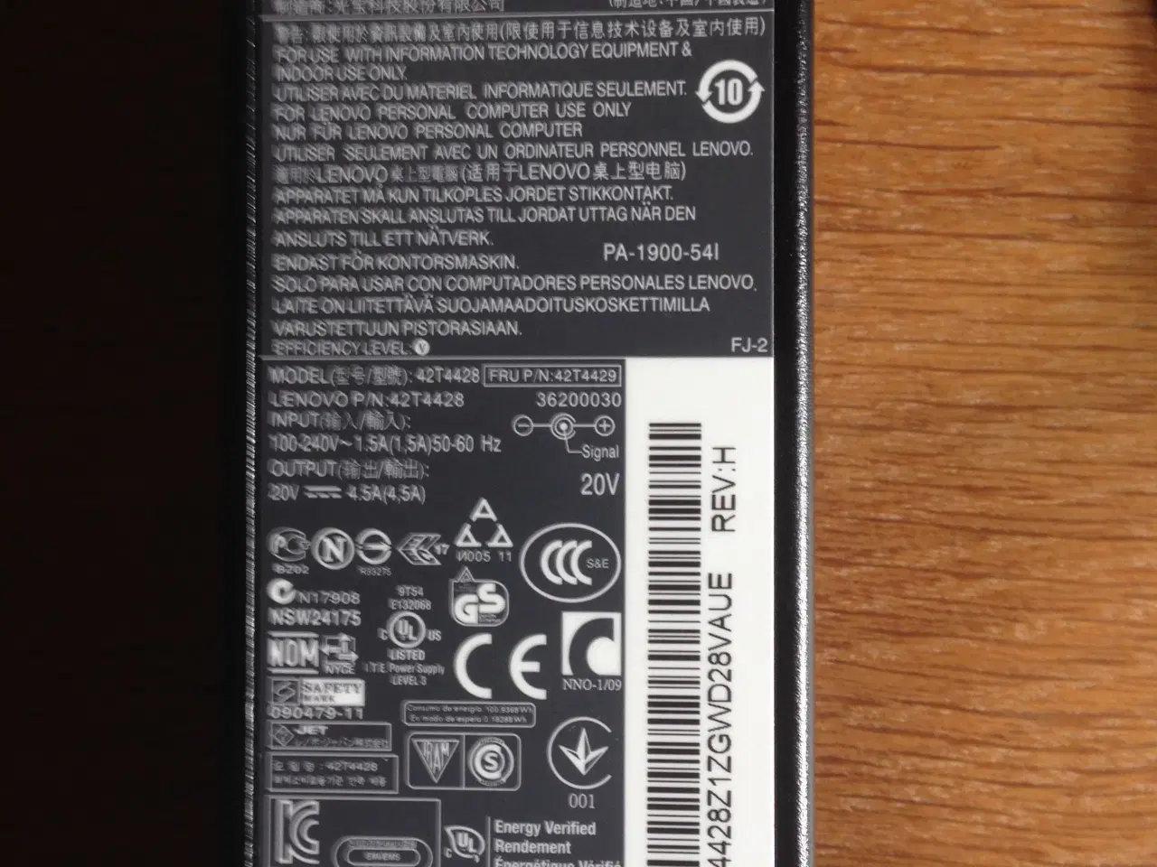 Billede 2 - Strømforsyning LENOVO 90w 20 V